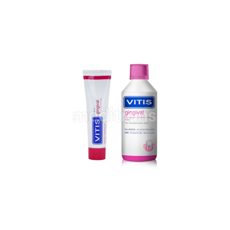 VITIS Gingival Zestaw Pasta + Płyn (100ml+500ml)