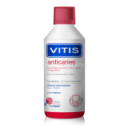 VITIS Anticaries płyn do płukania jamy ustnej 500 ml