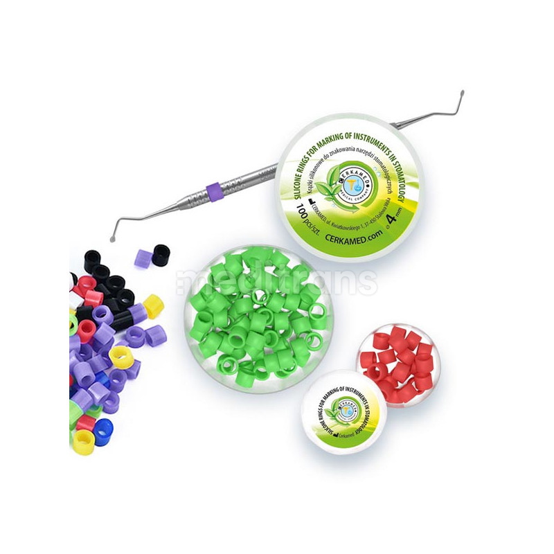 Krążki silikonowe do znakowania narzędzi stomatologicznych 100 sztuk