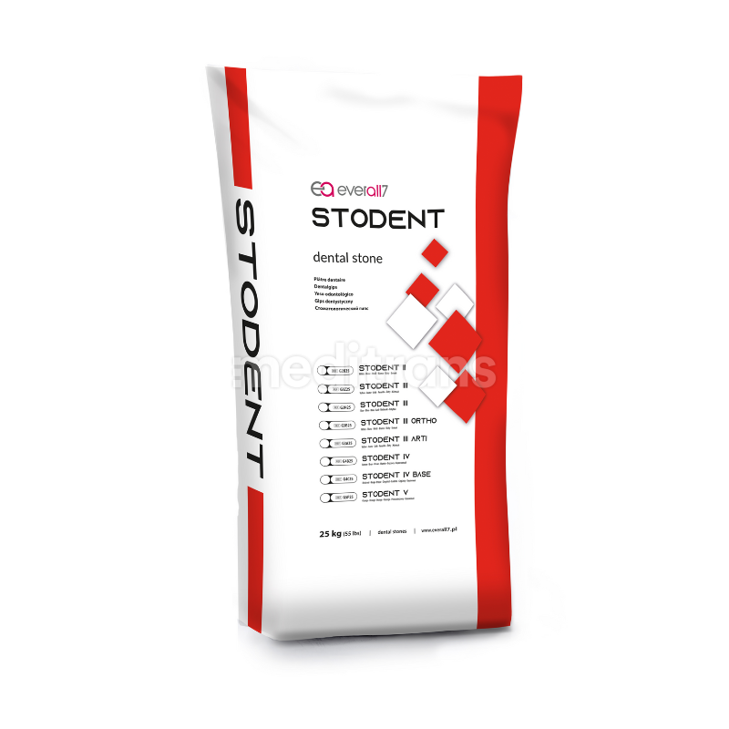 Gips STODENT IV popielaty - truskawka 25 kg