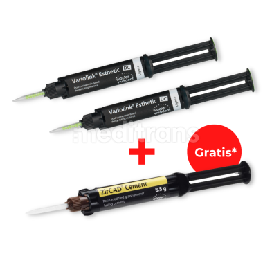 2 x Variolink Esthetic DC 5 g + ZirCAD Cement 8,5 g – GRATIS*