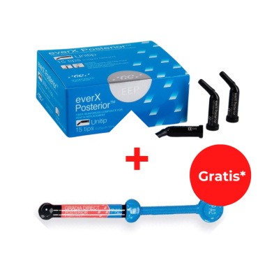 2 x everX Posterior 15 x 0,25g Unitips odcień uniwersalny + 1 x Gradia Direct strzykawka P-A2 lub P-A3 - GRATIS*