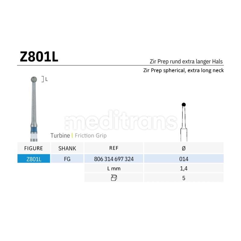 Jota Zir Prep Round diament niebieski 014