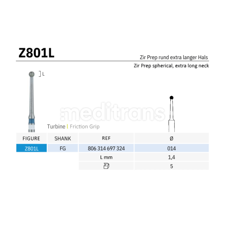 Jota Zir Prep Round diament niebieski 014