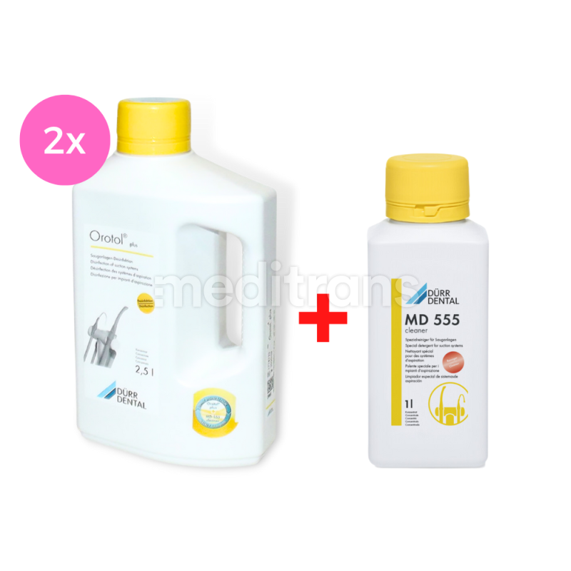 Pakiet preparatów czyszczących 2 x Orotol Plus 2,5 l + MD555 Cleaner 1L