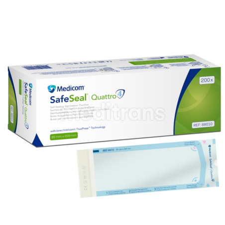 Torebki do sterylizacji MEDICOM SafeSeal Quattro 200szt.