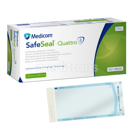 Torebki do sterylizacji MEDICOM SafeSeal Quattro 200szt.