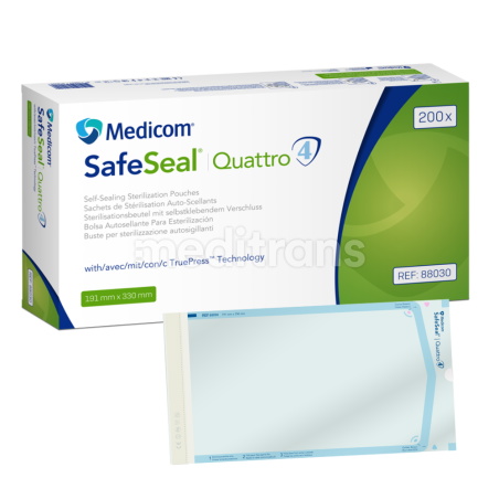 Torebki do sterylizacji MEDICOM SafeSeal Quattro 200szt.