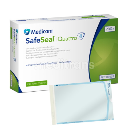 Torebki do sterylizacji MEDICOM SafeSeal Quattro 200szt.