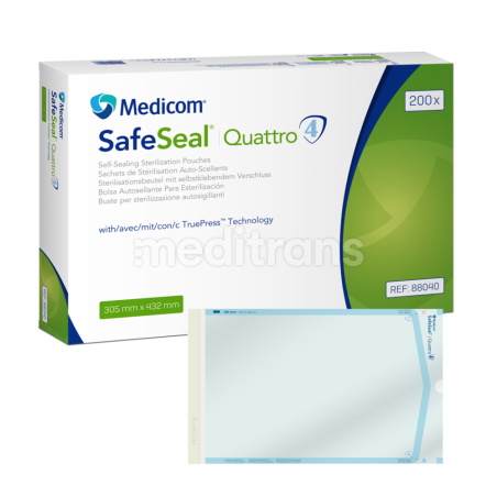 Torebki do sterylizacji MEDICOM SafeSeal Quattro 200szt.