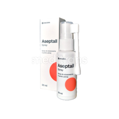 Aseptall spray 30 ml do stosowania w jamie ustnej WYPRZEDAŻ