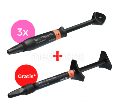 3 x Tetric PowerFill 3 g + Tetric PowerFlow 2 g – GRATIS*