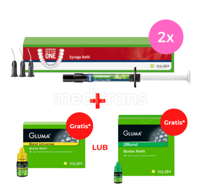 2 x Charisma BULK FLOW ONE strzykawka 2g + GLUMA BOND UNIVERSAL lub GLUMA 2BOND - GRATIS*