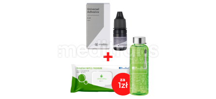 Universal Adhesive Proclinic Expert 5 ml + butelka na wodę PrimaDent 500 ml oraz PrimaDent WIPES PREMIUM – za 1 zł