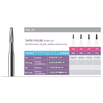 Prima Taper Fissure Plain Cut