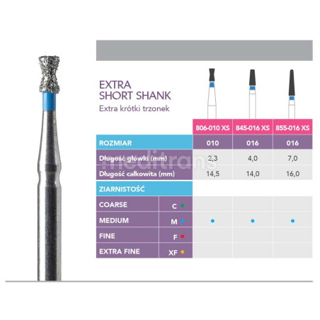 Prima Extra Short Shank